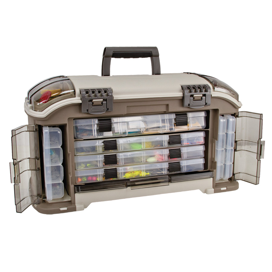 Valigeta Plano Guide Series Angled Tackle System 3700 Sandstone Trusa voblere, naluci