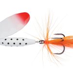 Lingurita Rotativa Abu Garcia Reflex White 7.0gr LF Redhead