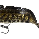 Swimbait Savage Gear 3D Burbot Shallow 25cm/70g, culoare Gold Burbot UV