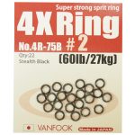 Inele despicate Vanfook 4R-75B Super Strong Sprit Ring Black #6