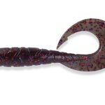 FishUp Mighty Grub 13.3cm #050 Green Pumpkin Brown Red & Purple