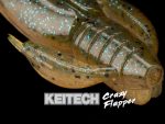 Keitech Crazy Flapper Green Pumpkin Fire 438 9.1cm - imagine 4