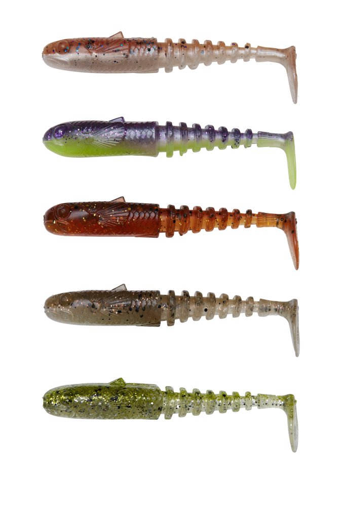 SVS76952_MS Set shad-uri Savage Gear Gobster Shad 7.5cm/5g, culoare Clear Water Mix - imagine 1