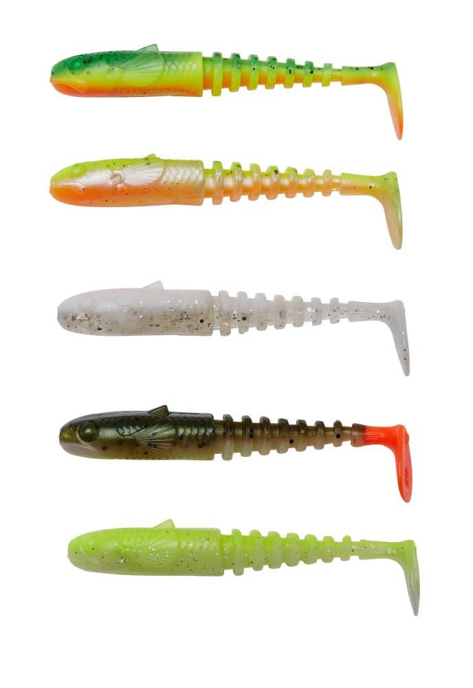 SVS76955_MS Set shad-uri Savage Gear Gobster Shad 9cm/9g, culoare Dark Water Mix - imagine 1