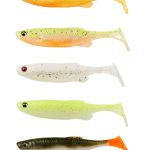 Shad Savage Gear Fat Minnow T-Tail, Darkwater Mix, 7.5cm, 5buc/plic
