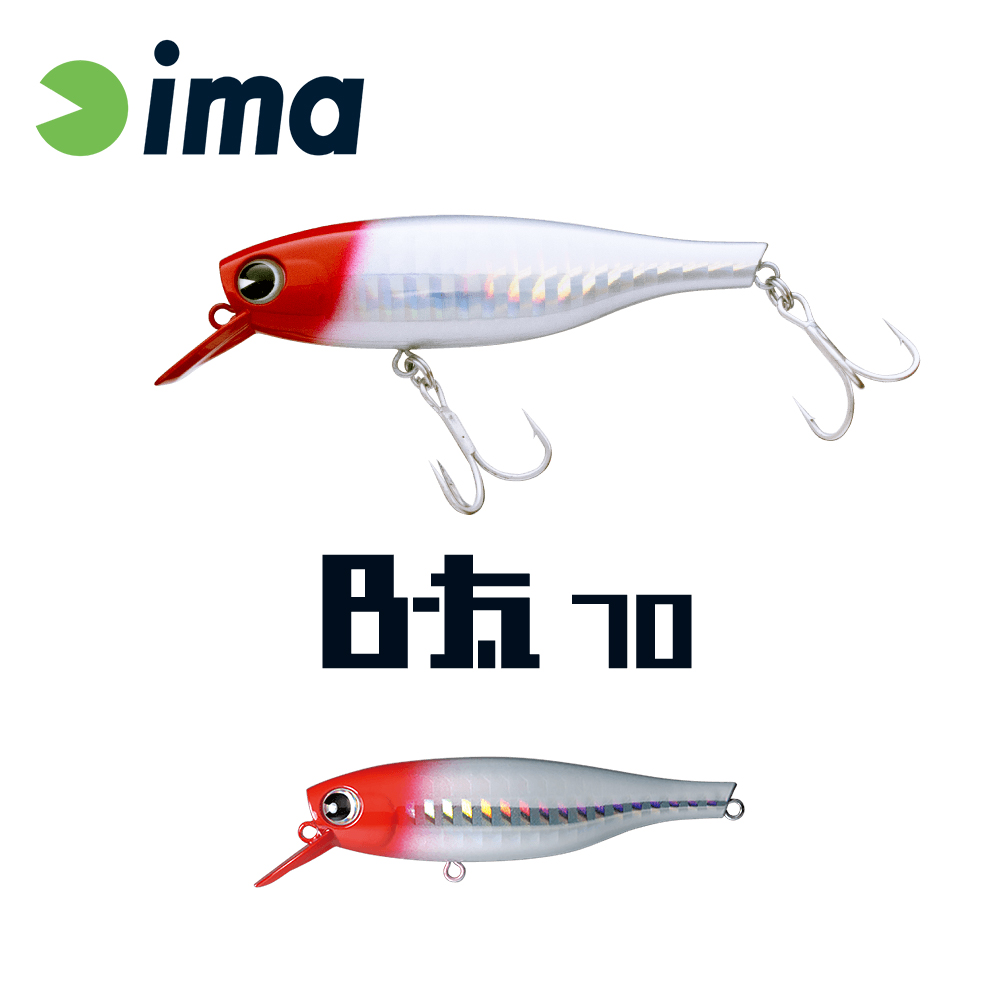 bt70-201-48392 Vobler IMA B-FAT 70S 70mm 8gr 201 Red Head - Image 1