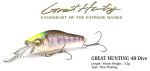 Vobler MEGABASS GREAT HUNTING GH48 DIVE SF 48mm 3.2gr TAKUMI SAKE CHIGYO - imagine 3