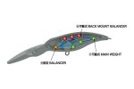 Vobler MEGABASS SHADING-X R 75SP 72mm 7gr HT WAKASAGI - imagine 3